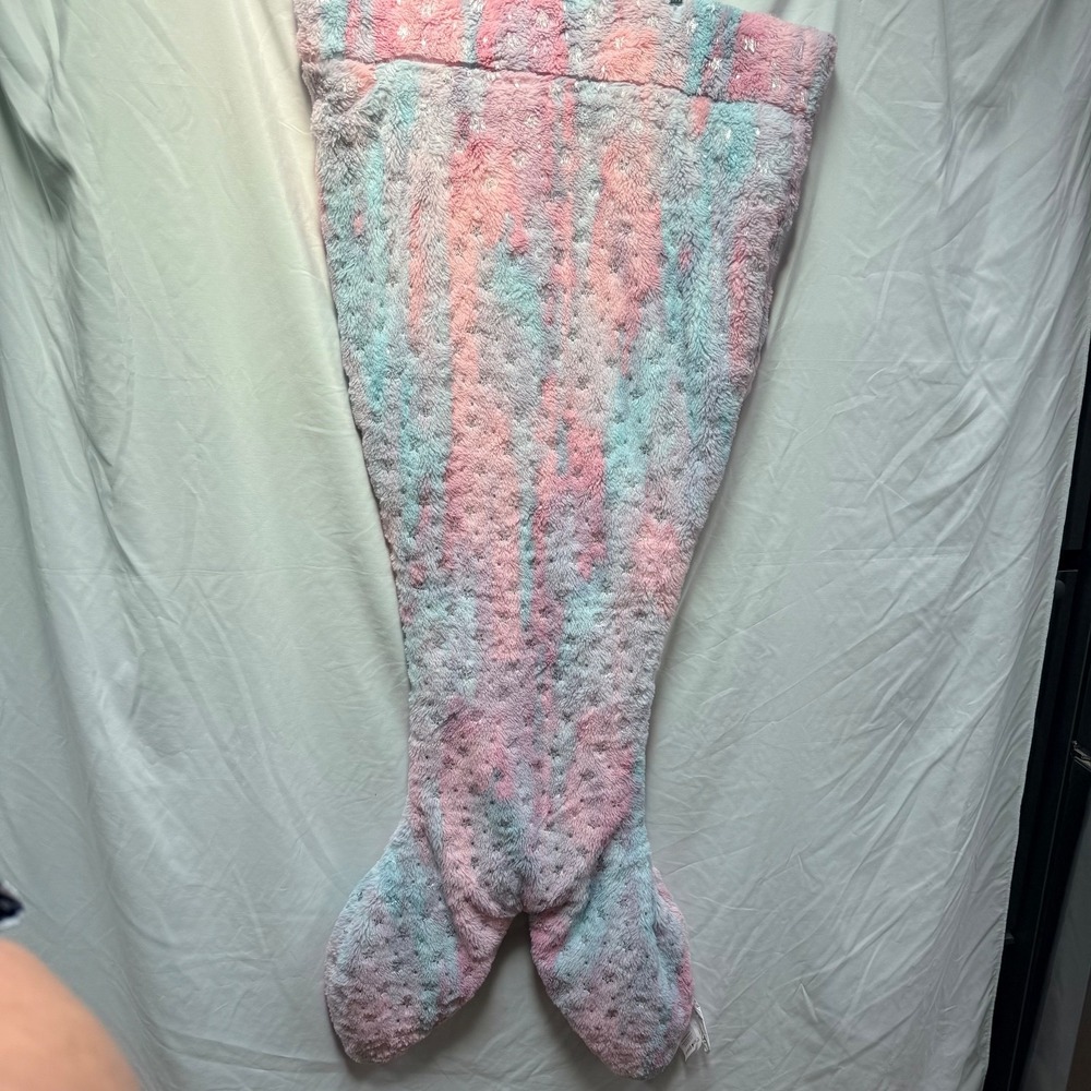 Bella Lux Faux Fur Snuggle Mermaid Tail‎ Soft Snuggy Blanket Sleeping Bag Pink